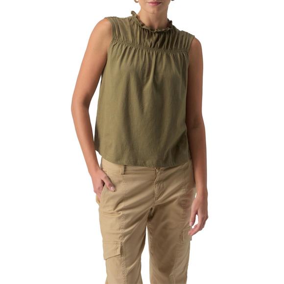SANCTUARY Tops - NEW SANCTUARY sleeveless shirred top in burnt olive